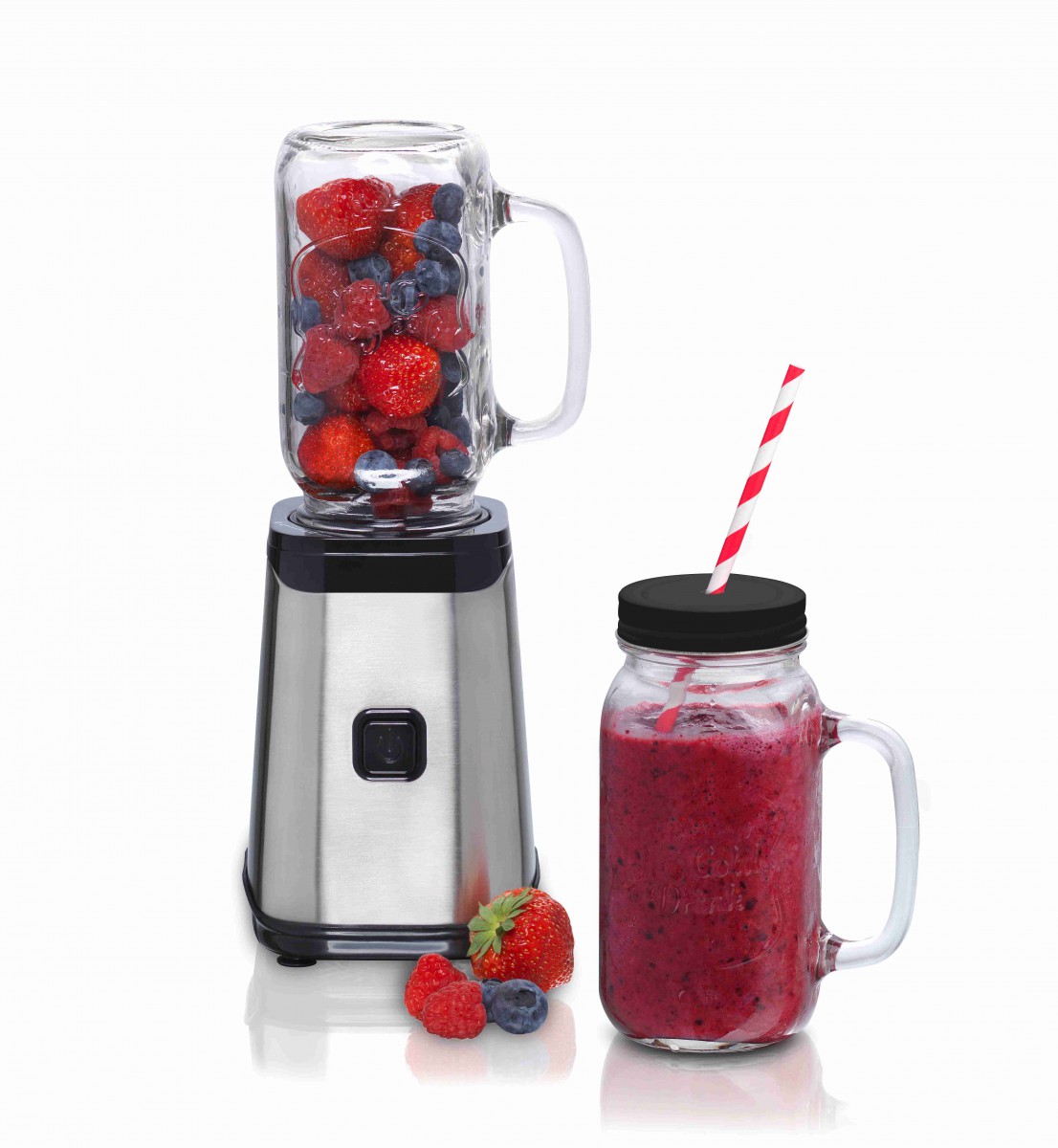 Melissa 16180118 Mason Jar Mixer SmoothieMaker Standmixer TrinkGlas